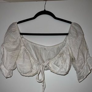 White tie crop top.